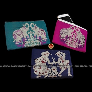 Raw Silk Zari Pouch Zip bags | Return Gifts | Haldi kumkum  Pongal, diwali, Parties, Events, Weddings | Classical Dance Jewelr