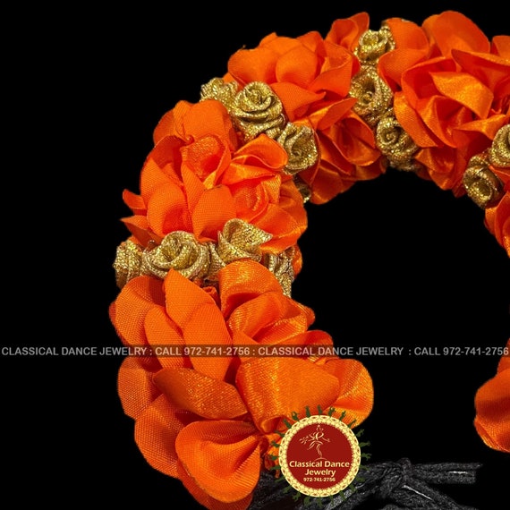 Orange Petals Veni Indian Hair Piece Hair Bun Juda Bridal - Etsy Orange Petals Veni Indian Hair Piece Hair Bun Juda Bridal - Etsy