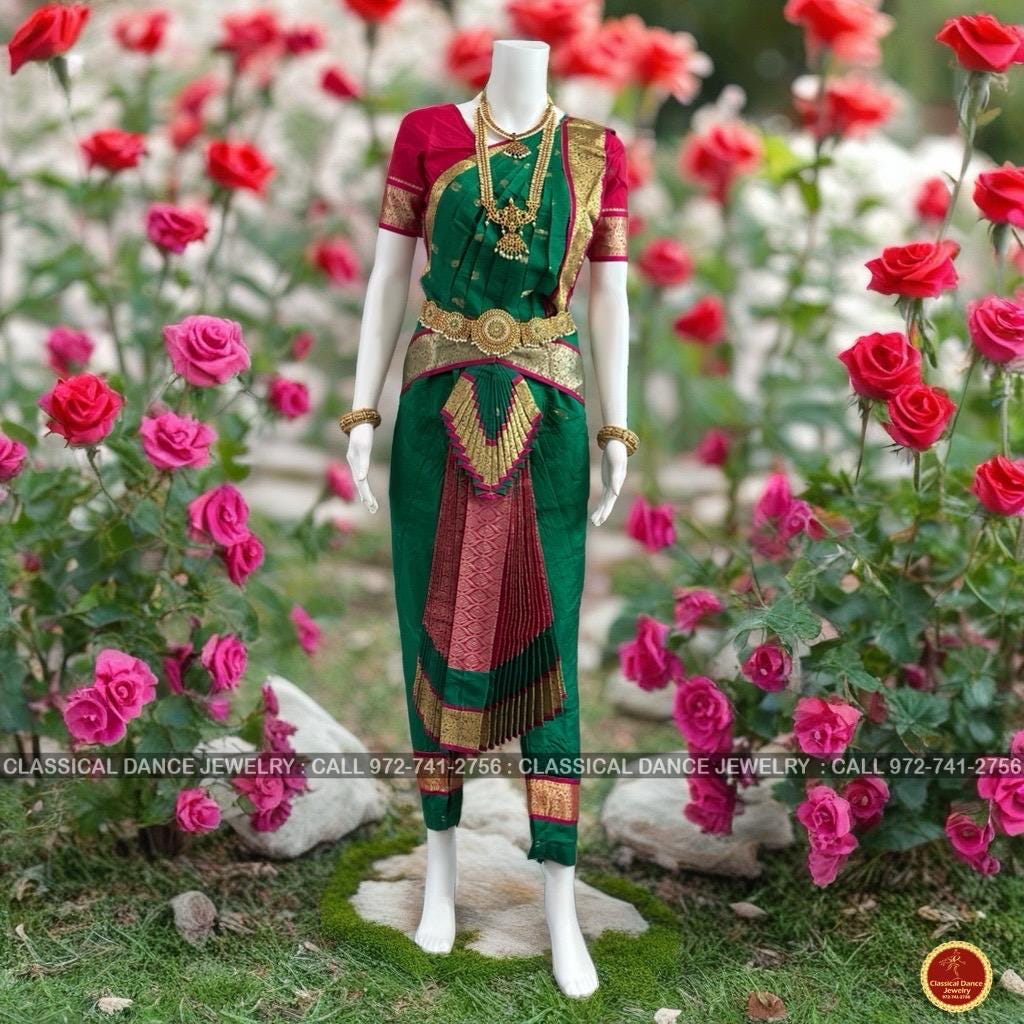 slim fit dress slacks Bharatanatyam Indian Classical Dance Costume for Girls and Females   BookMyCostume