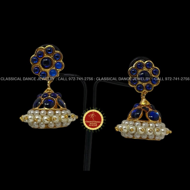 Traditional Simple Blue Addiga Necklace Pearls Temple Indian - Etsy