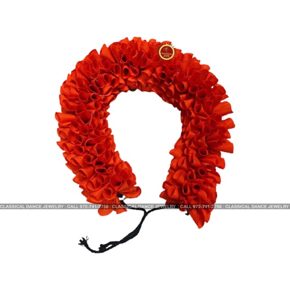 Orange Satin Folded Round Cut Flowers Bharatanatyam - Etsy Orange Satin Folded Round Cut Flowers Bharatanatyam - Etsy