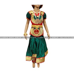 Green Bharatanatyam Costume - Etsy