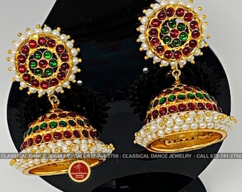 Big Kemp Temple Indian jewelry Earrings | EA-05 | Bharatnatyam, Kuchipudi, Engagement, Weddings, Birthdays | Classical Dance Jewelry