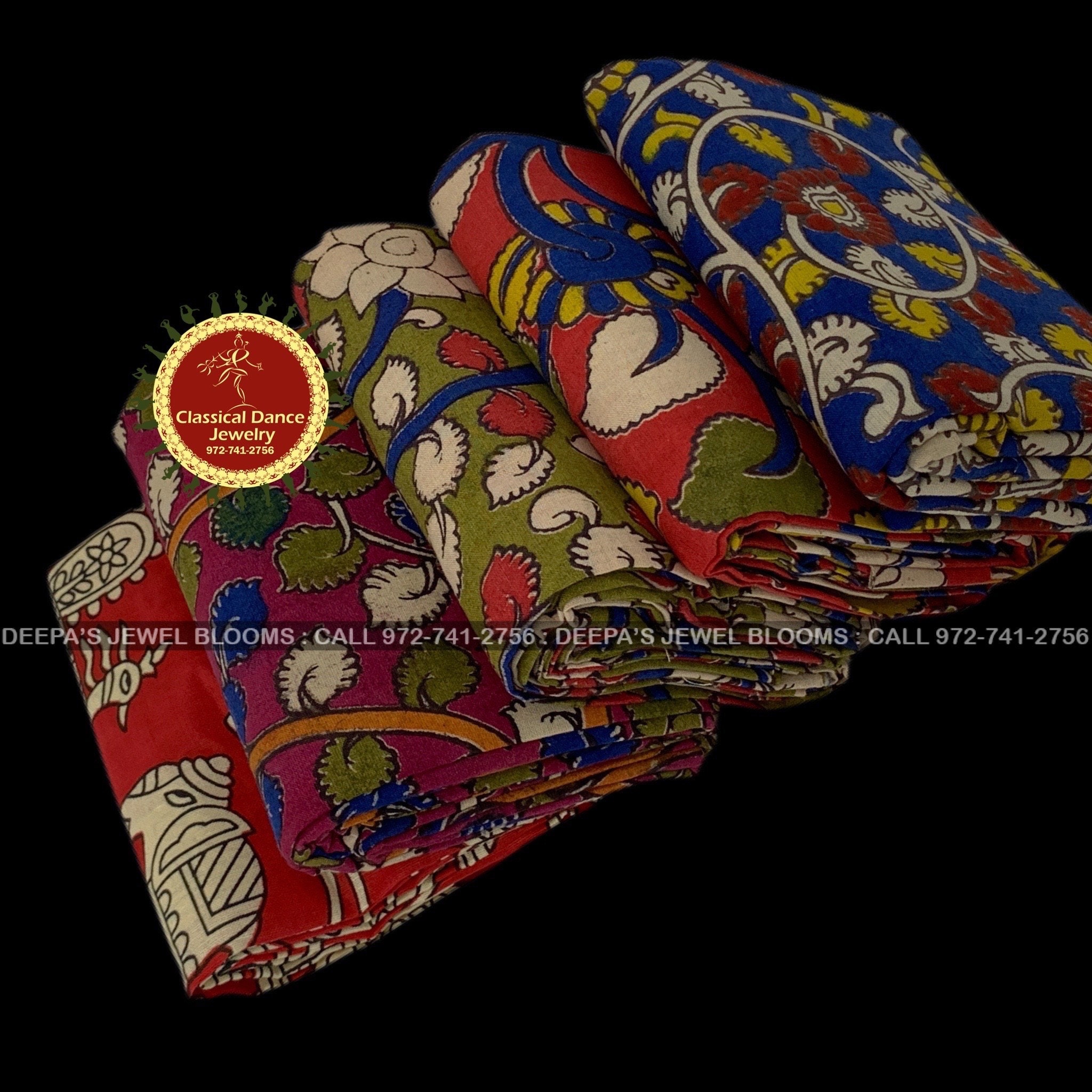 Orange - Handpainted Cotton Kalamkari Blouse Piece 10