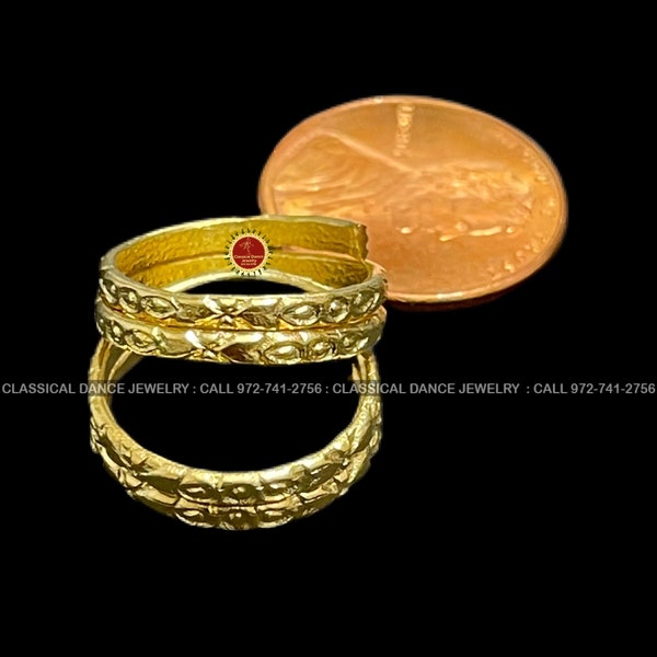 Gold Toe Rings Mattelu Bichhiya Indian Jewelry | Traditional panchaloha | weddings Bharatnatyam, Kuchipudi | Classical Dance Jewelry