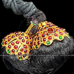 Traditional Temple Indian Jewelry Tassel Jada Kunjalam Kuchulu Kupullu | Bharatanatyam Kuchipudi Weddings | Classical Dance Jewelry