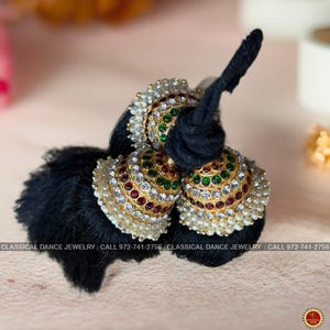 Temple Indian Jewelry Tassel Jada Kunjalam Kuchulu Kupullu | Bharatanatyam Kuchipudi Weddings | Classical Dance Jewelry