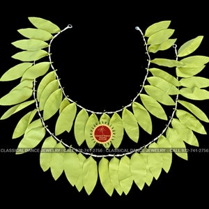 Mango Silk Leaf Thoranam Garland | Home Puja Decor | Weddings | 6 Feet | Classical Dance Jewelry