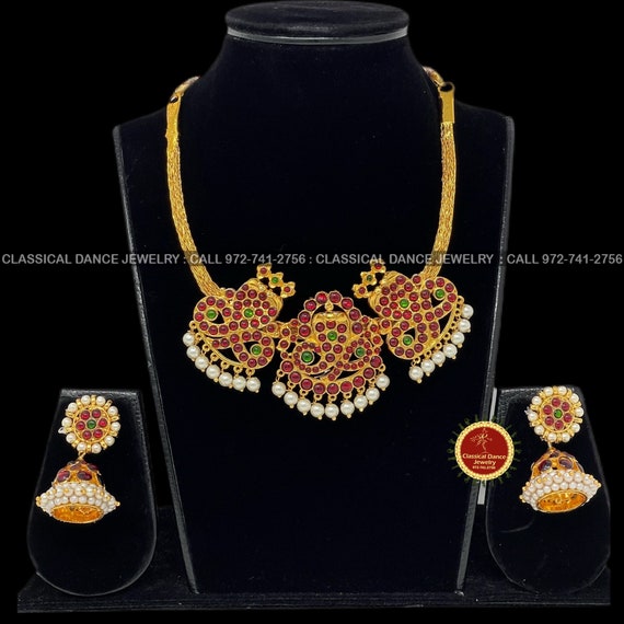 Kempu temple jewellery deals