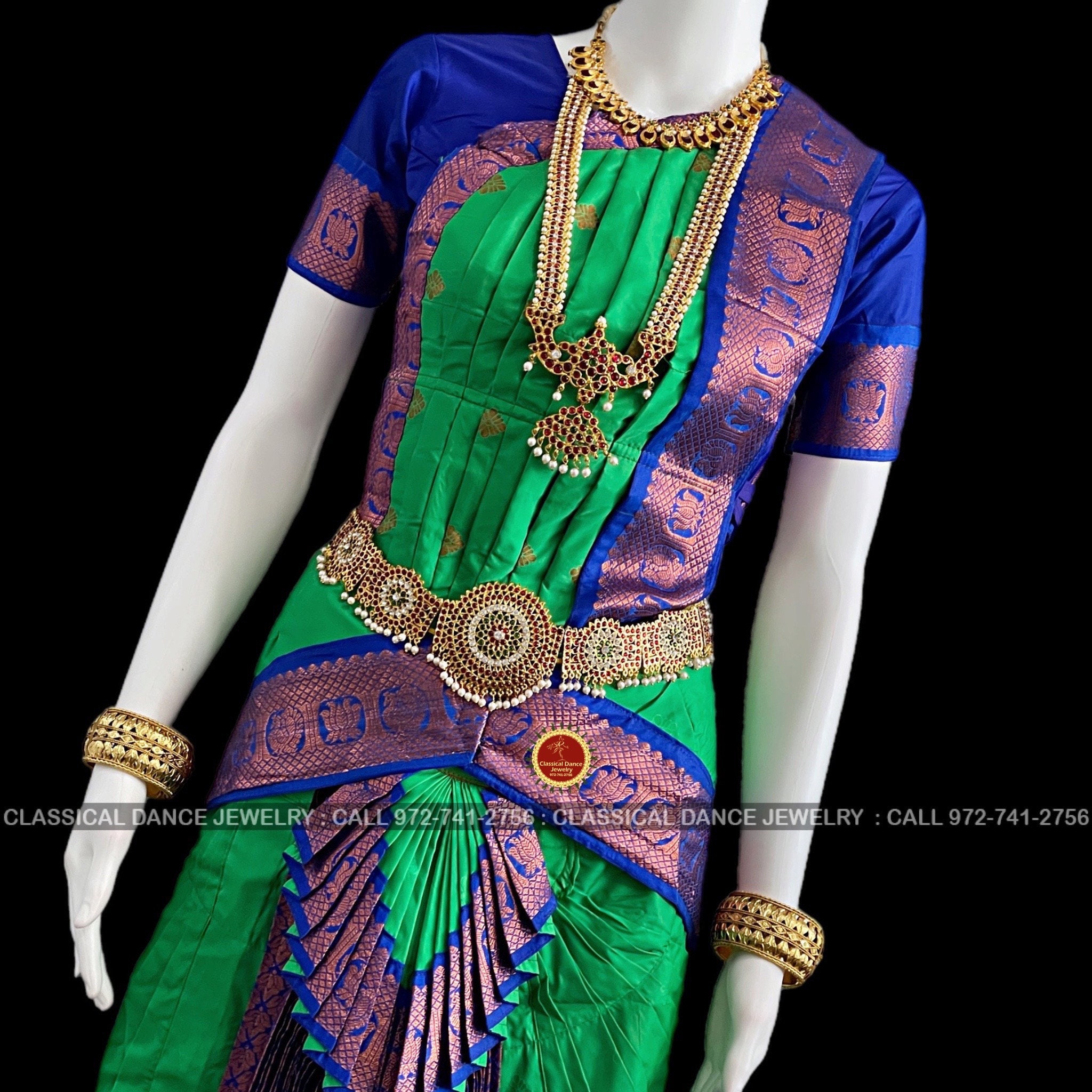 Bharatanatyam Trio - Set of 3 Art Prints. - Colored