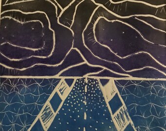 Linoleum screenprinting