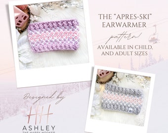 Après-ski Earwarmer **Color work knitting PATTERN ONLY**