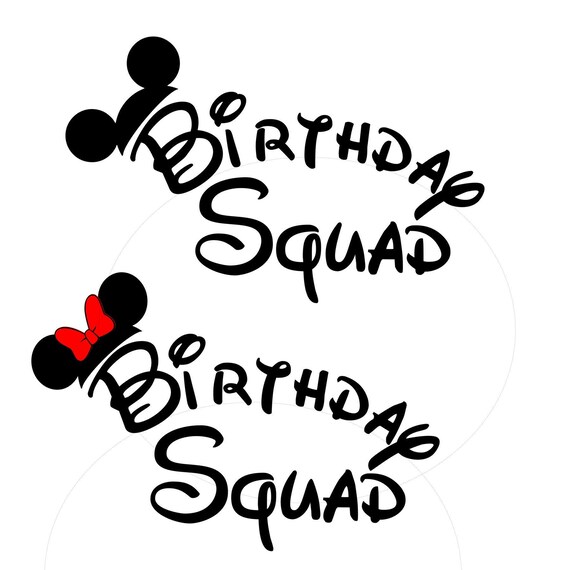 Download Mickey Minnie Mouse Red Bow Birthday Squad Jpg Png Etsy