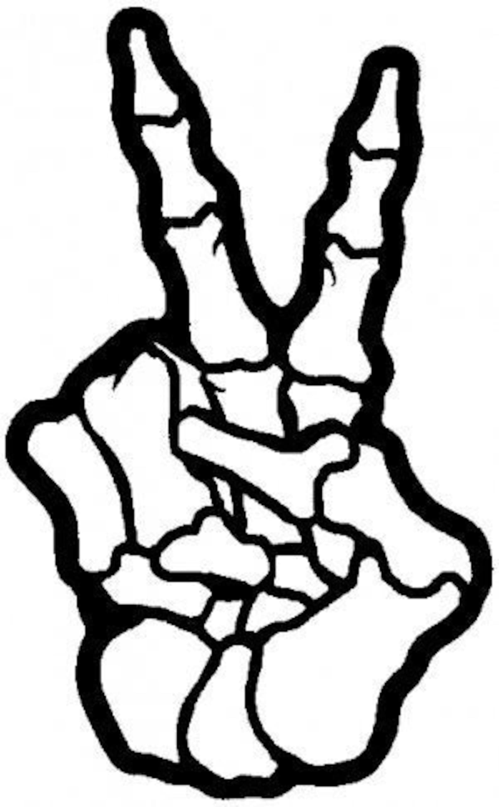 Skeleton Hand Peace Sign SVG PNG JPEG - Etsy