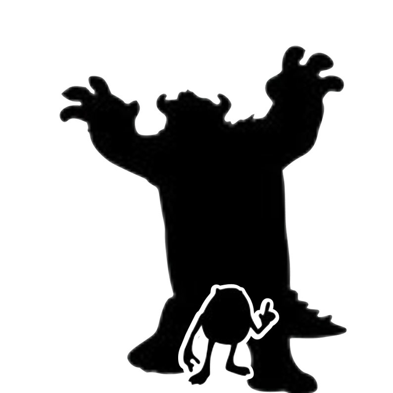 Download Monsters Inc. Sully & Mike nested silhouettes SVG PNG JPG | Etsy