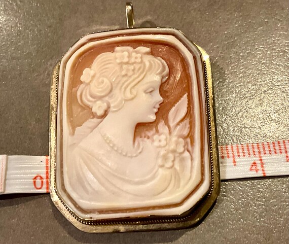 Solid 9ct 375 Yellow Gold Rectangle / Square Came… - image 10