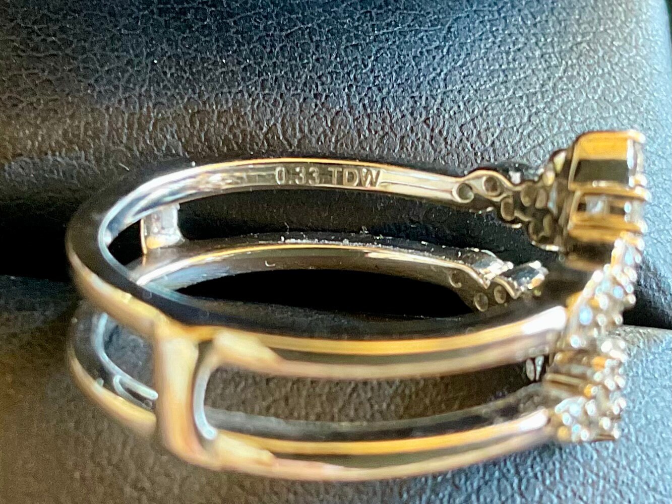 Michael Hill Solid 10K White Gold 0.33ct Diamond Enhancer Ring RRP