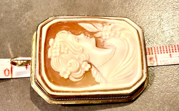 Solid 9ct 375 Yellow Gold Rectangle / Square Came… - image 11