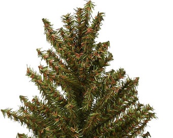 15" Artificial Canadian Pine Tree with Wood Base