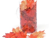 100 Silk Screen Maple Leaves Canister