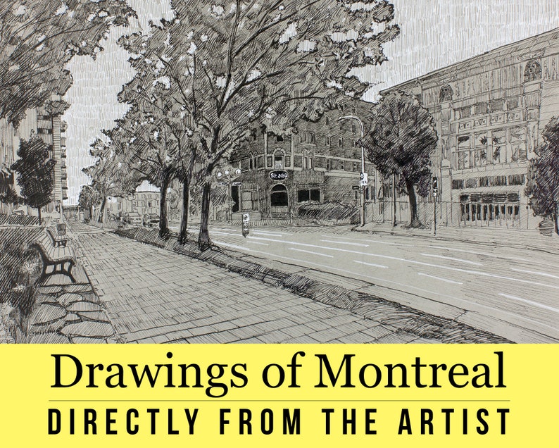 Montreal NDG Sherbrooke en Old Orchard Street Art Prints of Etsy