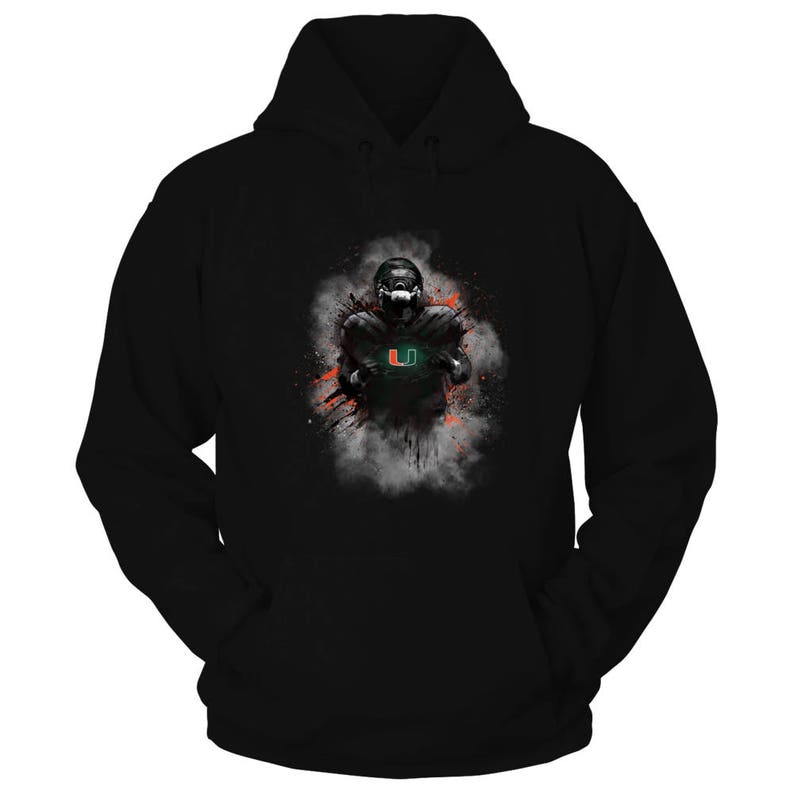 Miami Hurricanes Hoodie All About The U Gildan Unisex Pullover Hoodie Officially Licensed Sports Apparel Florida Free Shipping