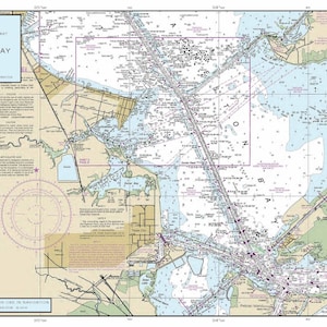 Nautical Placemat: Galveston Bay (TX)
