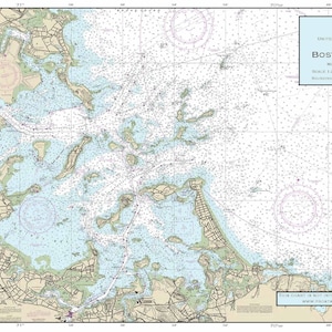 Carte marine : le port de Boston (MA)