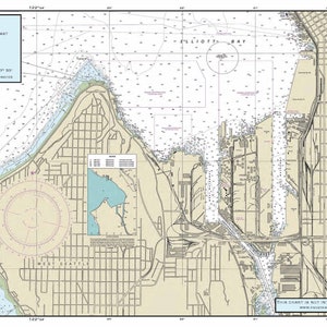 Set de table nautique : le port de Seattle (WA)