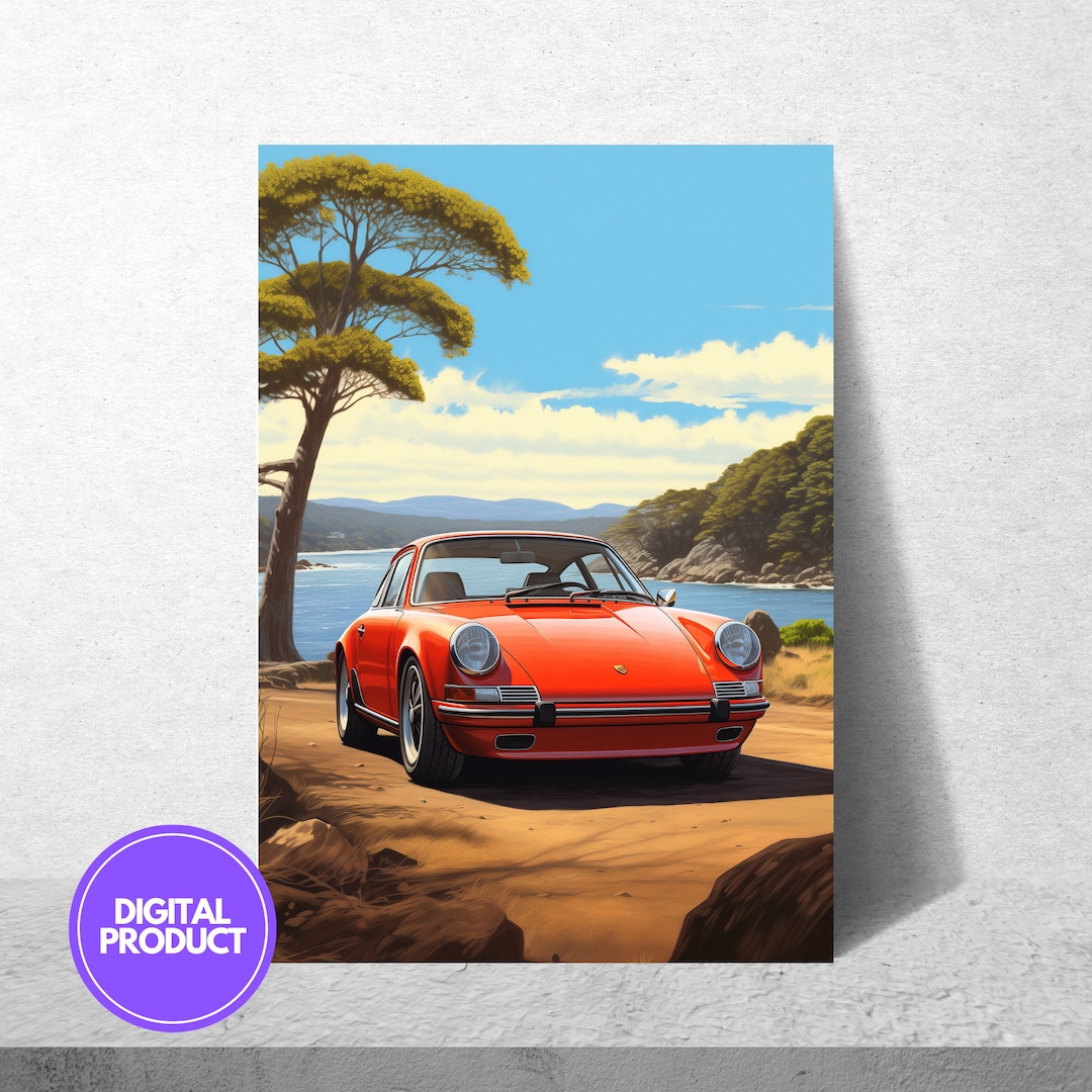 Porsche 911 Car Poster, Supercar Print, Car Print, Race Car Print ...