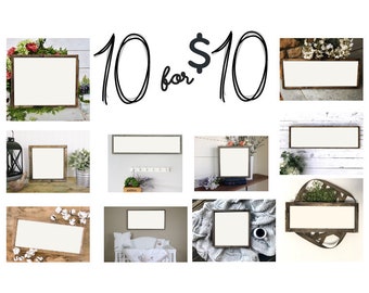 Download 10 For 10 Mockup Signs Farmhouse Mock Up Bundle Long Frame Square Frame Wood Sign Mock Up Digital Download Png Frames Wood Signs Best Psd Mockups Design