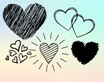 Download Scribble heart svg | Etsy