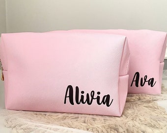 Personalized Toiletry, Bridesmaid Gifts, Makeup Bag, Makeup Pouch, Organizer, and travel Essentials, Customize Bag, Bridesmaid Proposal Gift