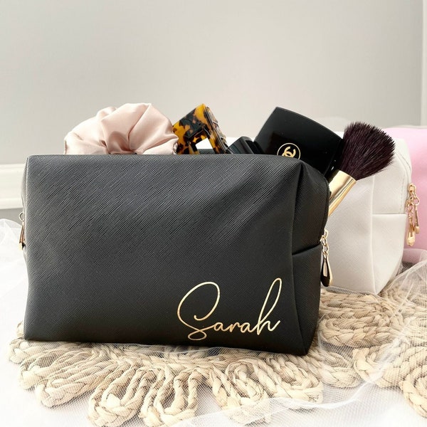 Personalized Toiletry, Bridesmaid Gifts, Makeup Bag, Makeup Pouch, Organizer, and travel Essentials, Customize Bag, Bridesmaid Proposal Gift