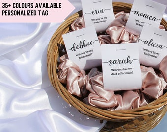 Personalized Scrunchie Gift Box: Bridesmaid Proposal, Bachelorette Favors