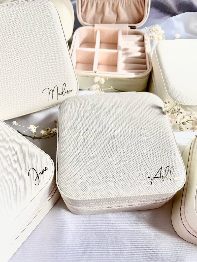 PERSONALIZED JEWELRY BOXES Travel Jewellery Cases Custom Etsy