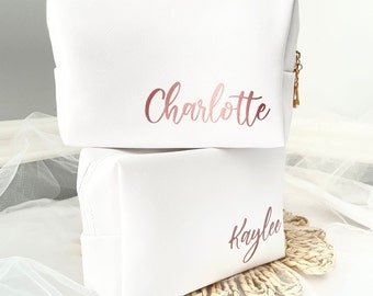 Personalisierte Make-up Beutel Brautjungfer Geschenke Make-up Tasche Kulturbeutel Reiseutensilien Organizer Anpassen Tasche Brautjungfer Vorschlag Geschenk