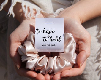 Bridesmaid Scrunchies Pack: Satin Bridal Party Hair Ties