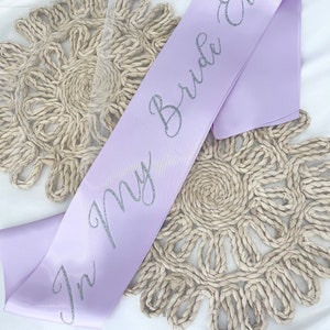 In My Bride Era Sash, custom bridal party Sash, Bridesmaid Sash, Birthday Sash, Bachelorette Sash, Bachelor Sash, Groom Sash, Mom To Be Sash image 2