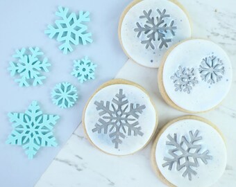 Sweet Stamp Snowflake Acrylic Embosser for Painting Cookies, Cakes, and Fondant
