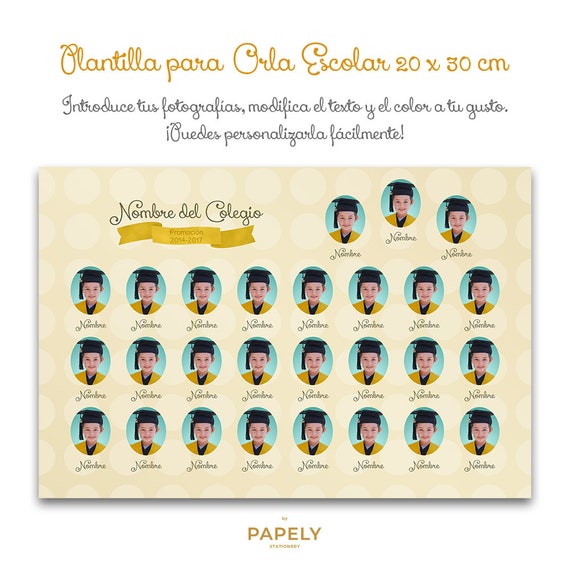 Plantilla Para Orla Escolar Etsy