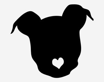 Download Pitbull Silhouette Etsy