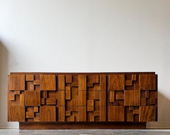 Lane furniture staccato series brutalist lowboy dresser