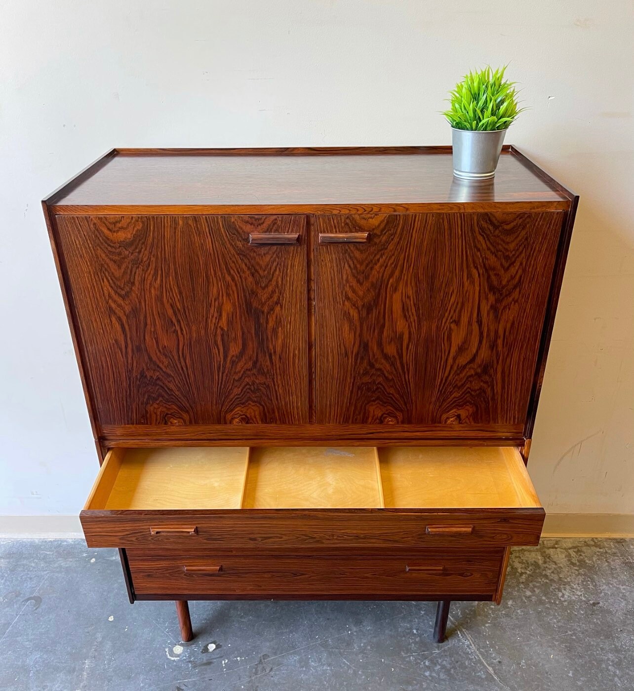 MCM danish rosewood tall dresser contact us for shipping Etsy