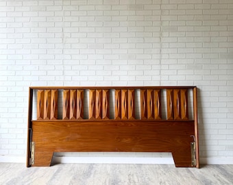 Mid Century Modern Brutalist Style King Size Headboard