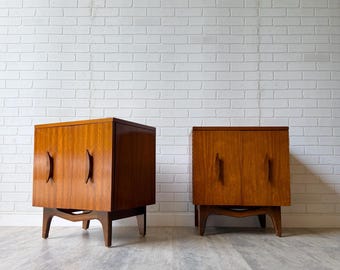 Mid Century Modern Sculpted Nightstands By Young