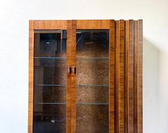Lane brutalist bar cabinet curio