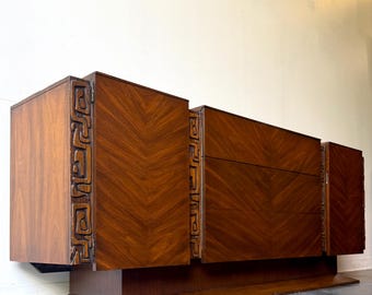 Brutalist MCM tiki United long dresser crdenza