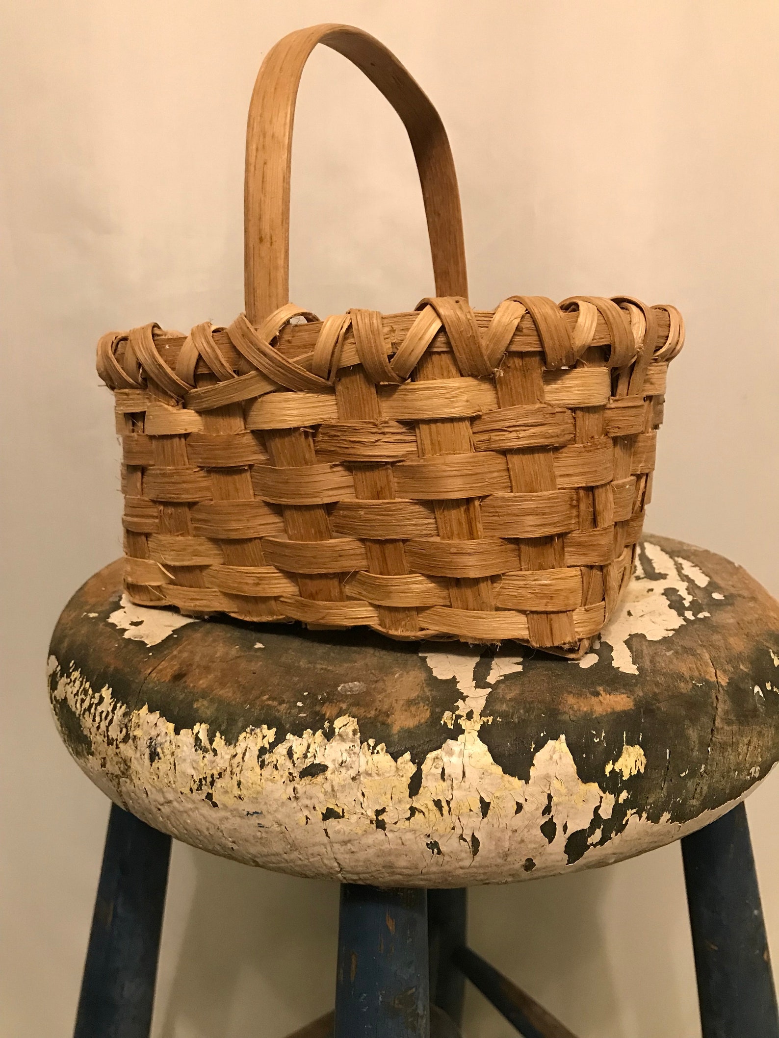 Split Oak Basket With Makers Signature j.b. Adams 1994 Etsy