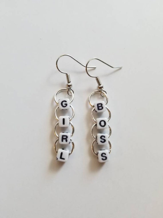 Girl boss shop earrings